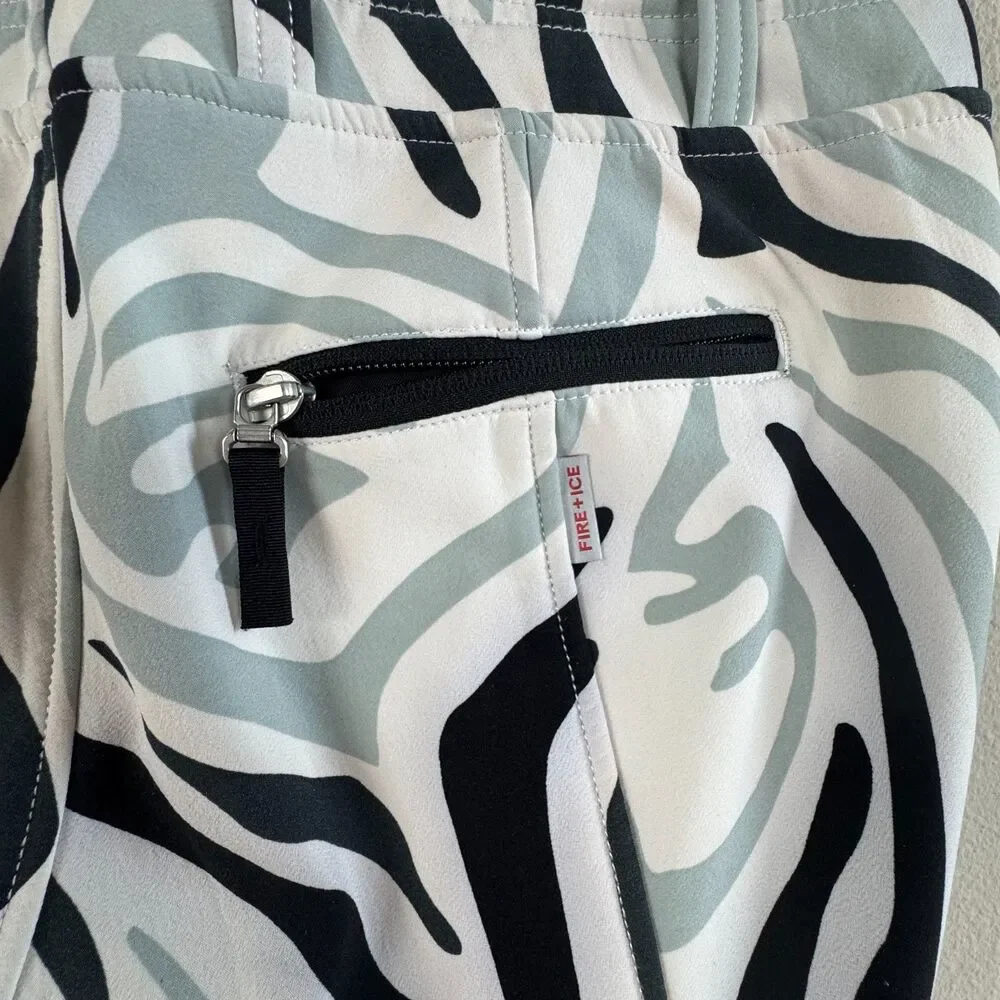 Bogner Fire + Ice Abstract Print Ski Pants Women's 10 Softshell Designer Snow